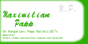 maximilian papp business card